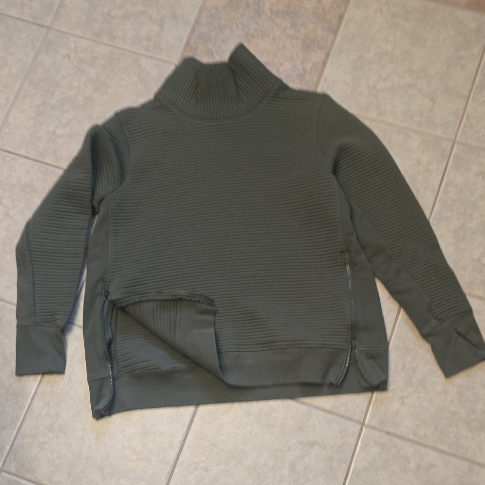 All in Motion Women's Ribbed Cowl Neck Sweater - Charcoal